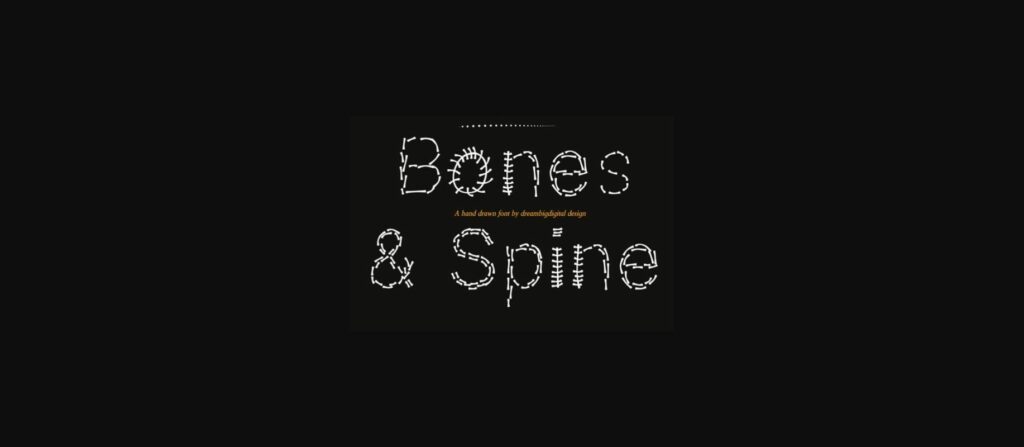 Bones and Spine Font Poster 3