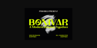 Bonivar Font Poster 1
