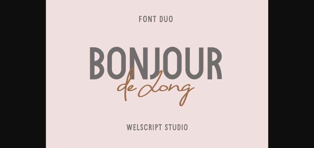 Bonjour De Jong Font Poster 3