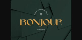 Bonjour Font Poster 1