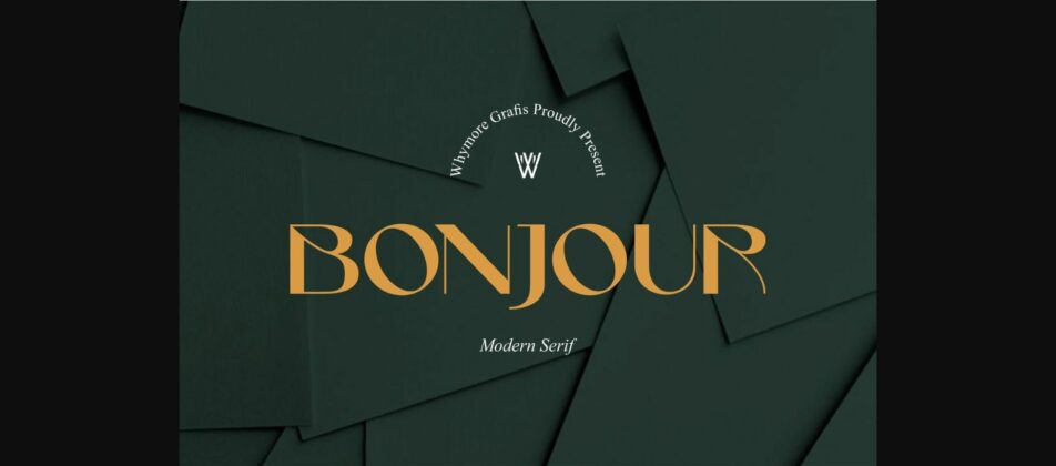 Bonjour Font Poster 1