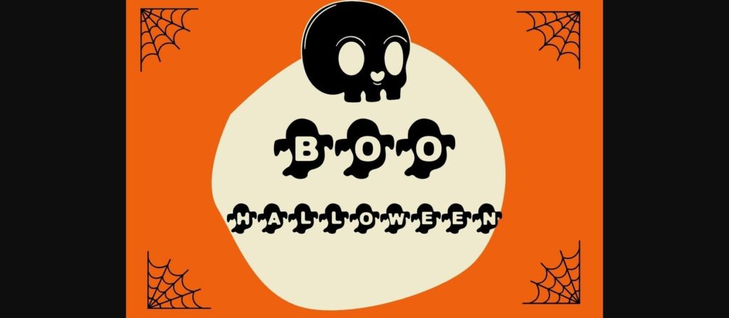 Boo Ghost Halloween Font Poster 1