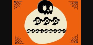 Boo Ghost Halloween Font Poster 1