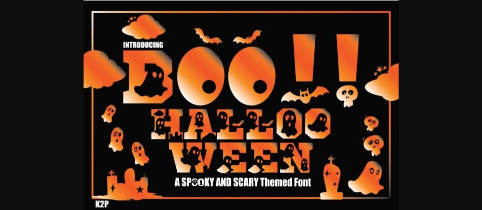 Boo!! Halloween Font Poster 3