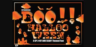 Boo!! Halloween Font Poster 1