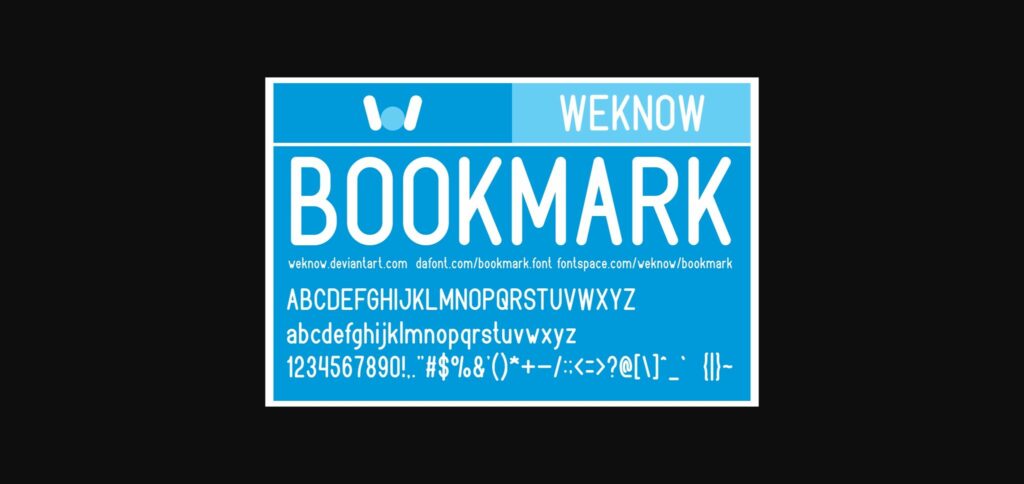 Bookmark Font Poster 3