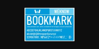 Bookmark Font Poster 1