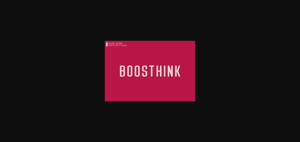 Boosthink Font Poster 3