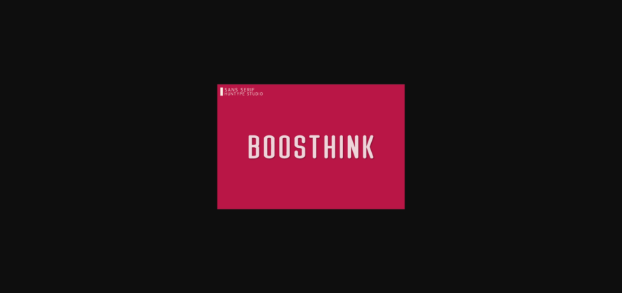 Boosthink Font Poster 3