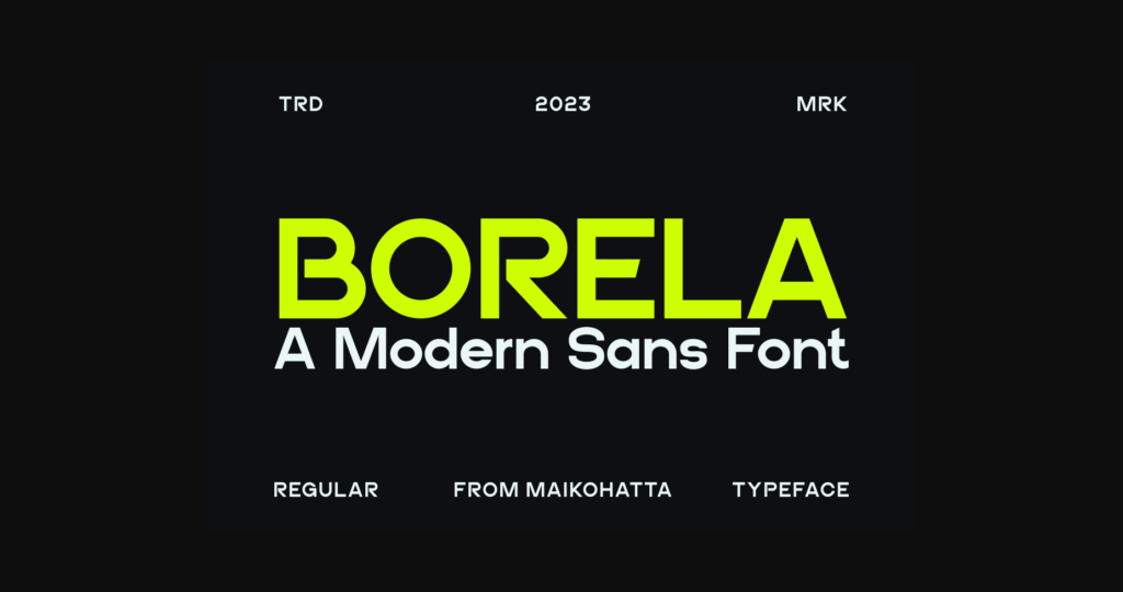 Borela Font Poster 1