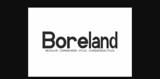 Boreland Font Poster 1