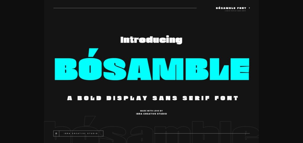 Bósamble Font Poster 3