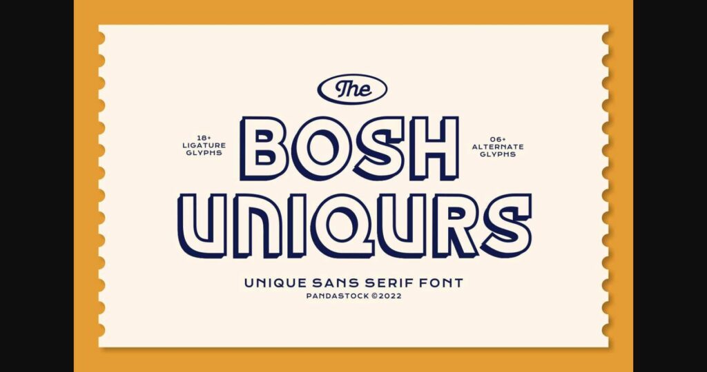 Bosh Uniqurs Font Poster 1