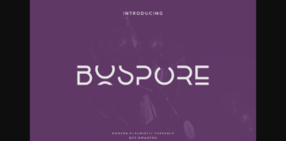 Bospore Font Poster 1