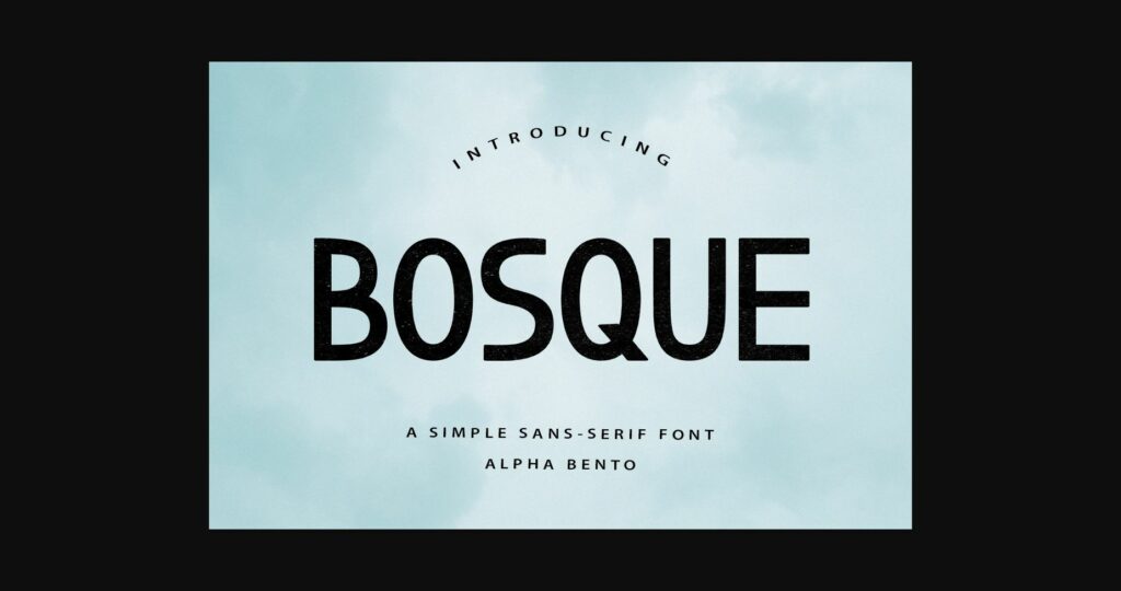 Bosque Font Poster 3