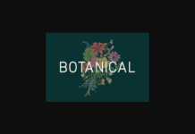 Botanical Font Poster 1