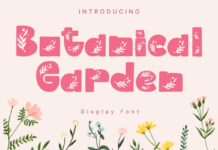 Botanical Garden Font Poster 1