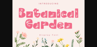 Botanical Garden Font Poster 1