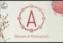 Botanical Monogram Font Poster 1