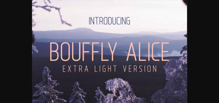 Bouffly Alice Extra Light Font Poster 3