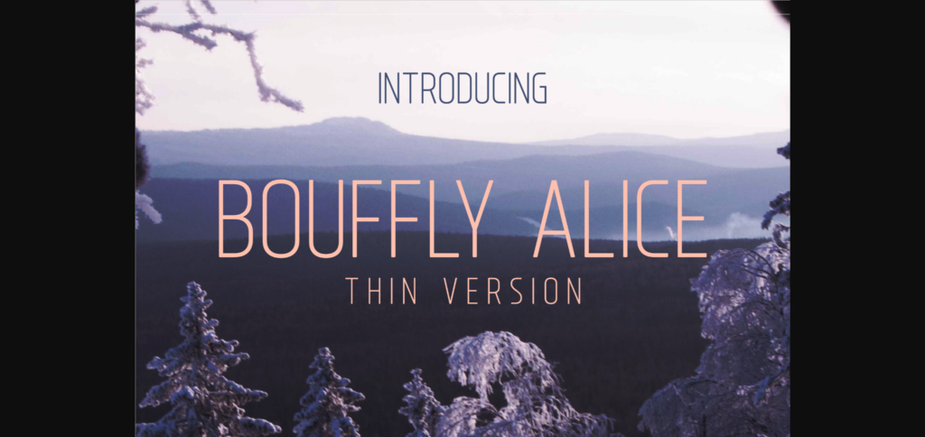 Bouffly Alice Thin Font Poster 1