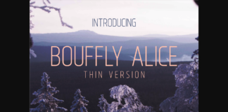 Bouffly Alice Thin Font Poster 1