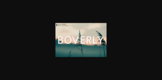 Boverly Font Poster 1