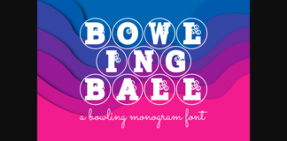 Bowling Ball Font Poster 1