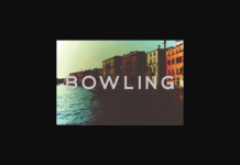 Bowling Font Poster 1