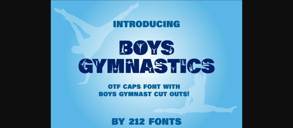 Boys Gymnastics Font Poster 1