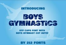 Boys Gymnastics Font Poster 1