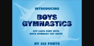 Boys Gymnastics Font Poster 1