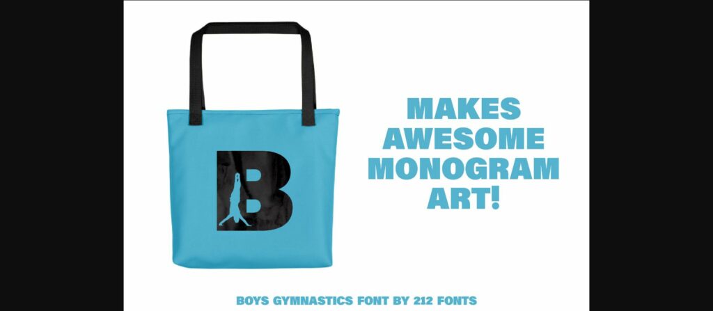 Boys Gymnastics Font Poster 7