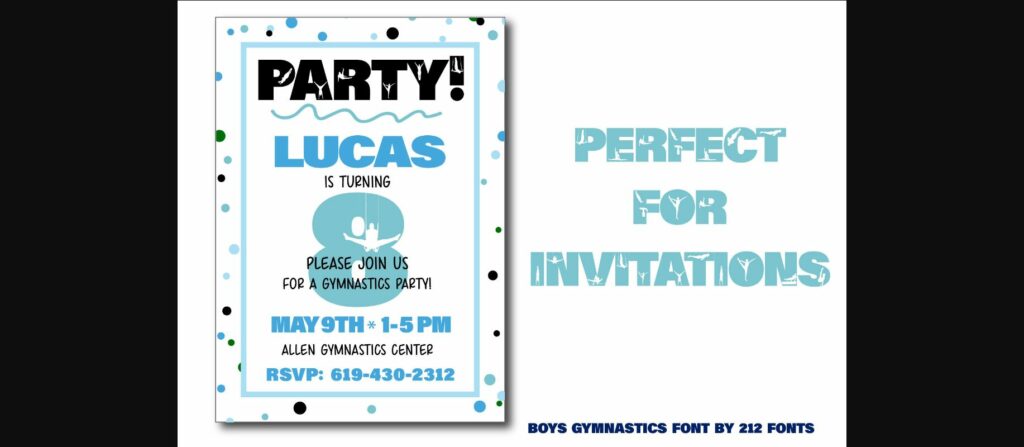 Boys Gymnastics Font Poster 10