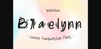 Braelynn Font Poster 1