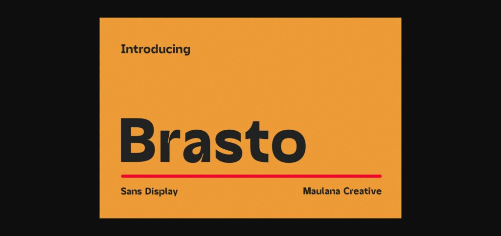 Brasto Font Poster 3