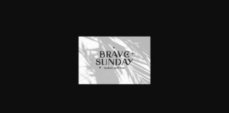 Brave Sunday Font Poster 1