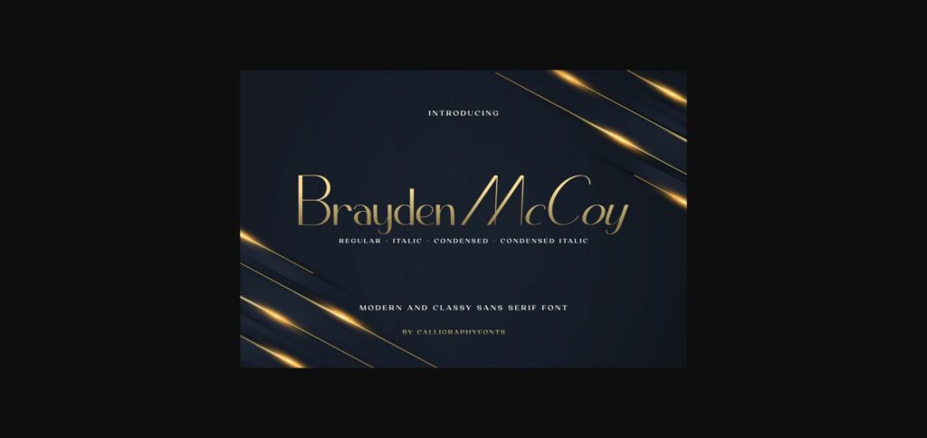 Brayden Mccoy Font Poster 3