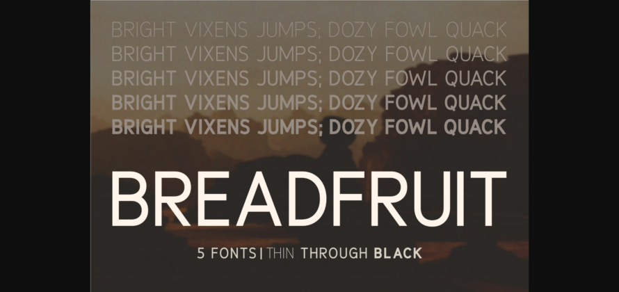 Breadfruit Font Poster 3