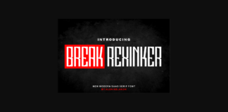 Break Rexinker Font Poster 1