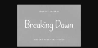 Breaking Dawn Font Poster 1