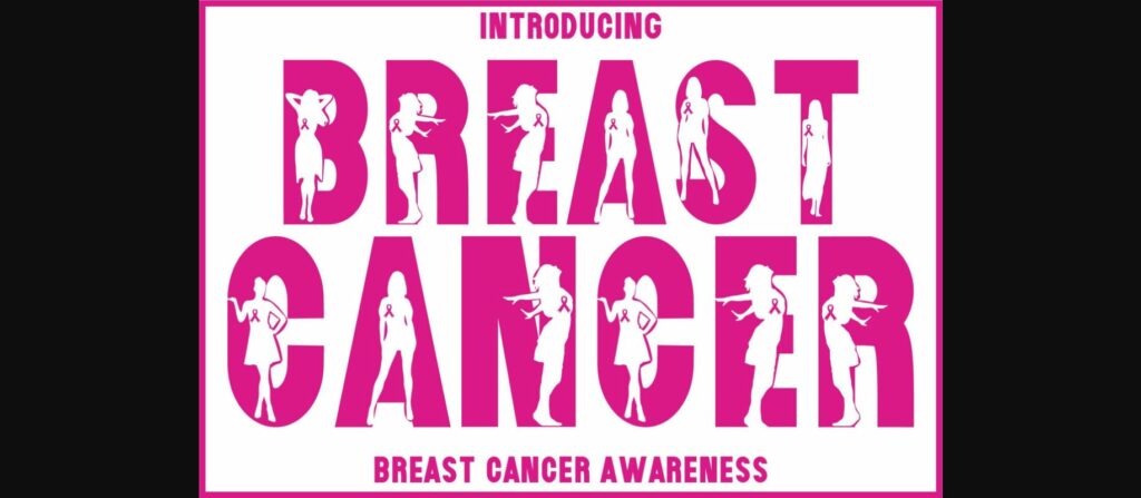 Breast Cancer Font Poster 3