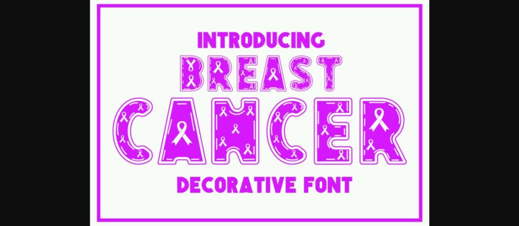 Breast Cancer Font Poster 1