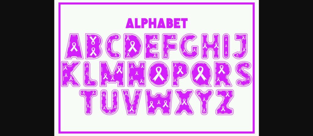 Breast Cancer Font Poster 2