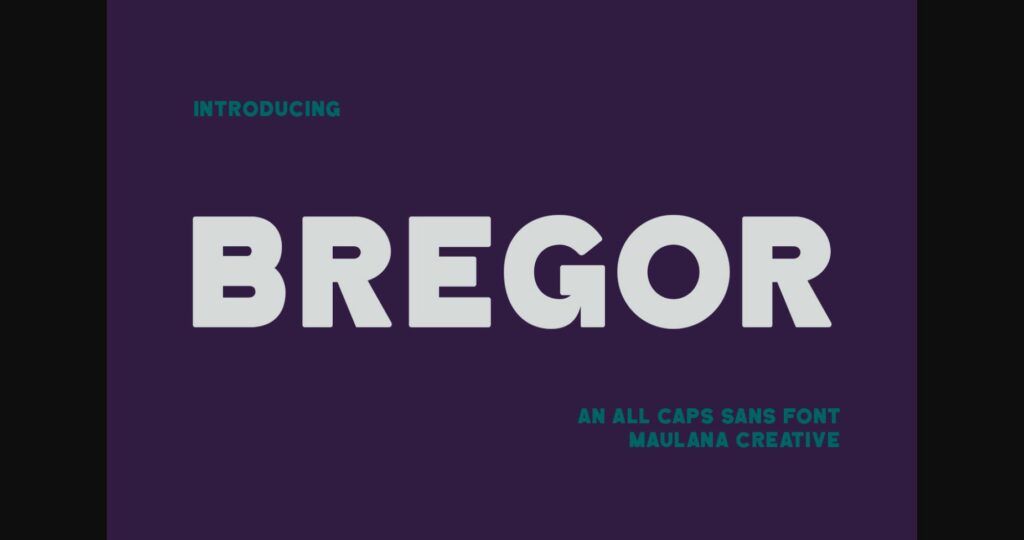 Bregor Font Poster 3