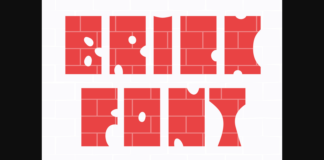 Brick Font Poster 1