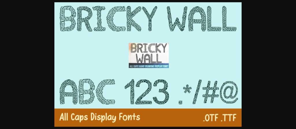 Bricky Wall Font Poster 4