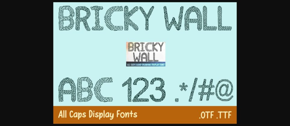 Bricky Wall Font Poster 4