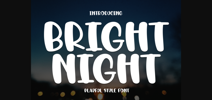 Bright Night Font Poster 3