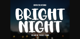 Bright Night Font Poster 1